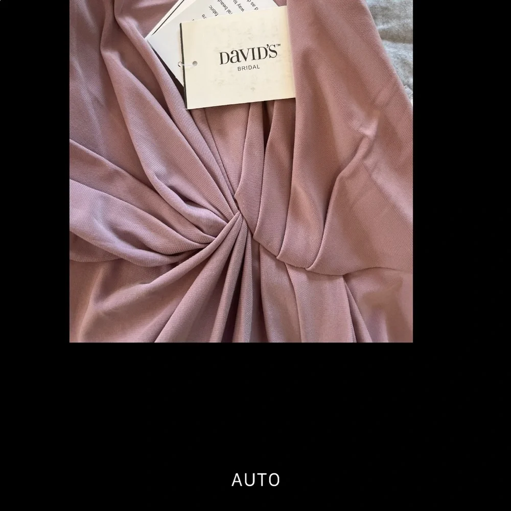 David’s Bridal V Neck Draped Jersey Gown - Picture 4 of 4